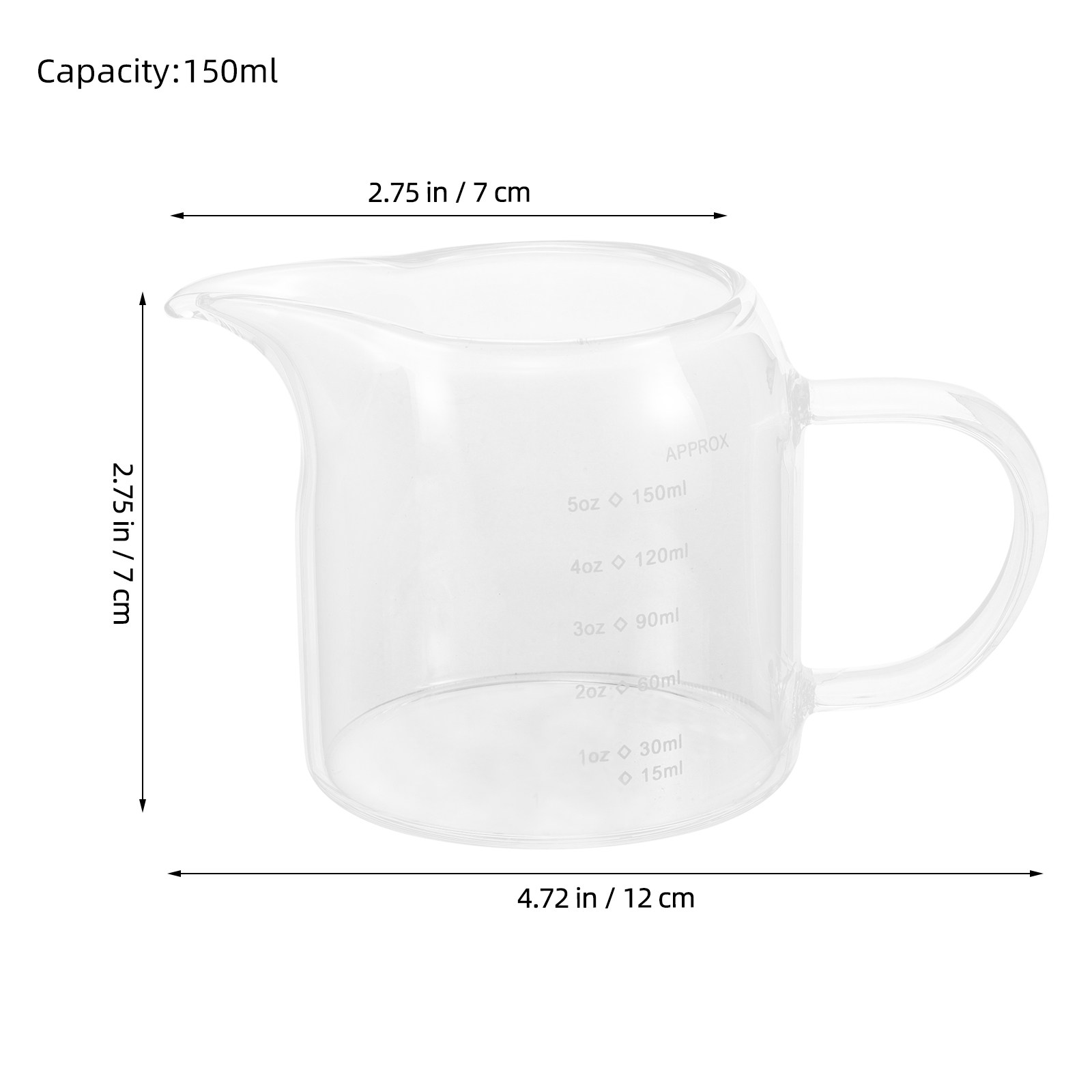 Vaso medidor de vidrio de 150  - Espresso Shot Glass reseña y precio